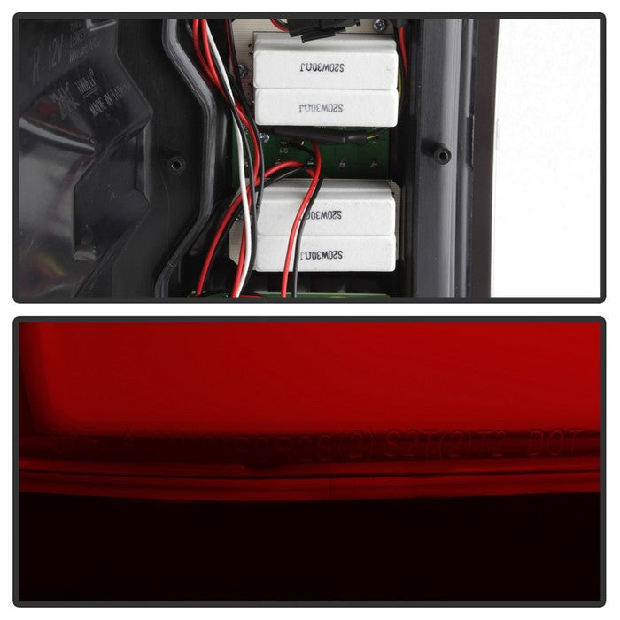 SPYDER xTune 14-16 Chevy Silverado 1500 Light Bar LED Tail Lights - Red Clear (ALT-ON-CS14-LBLED-RC) 9040313