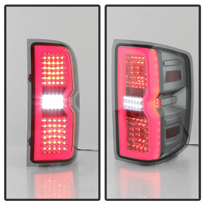 SPYDER xTune 14-16 Chevrolet Silverado 1500 Light Bar LED Tail Lights - Smoke (ALT-ON-CS14-LBLED-SM) 9040320