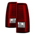 SPYDER xTune Chevy Silverado 1500/2500/3500 99-02 / Version 3 Tail Lights Red Clear ALT-ON-CS99V3-LBLED-RC 9038792