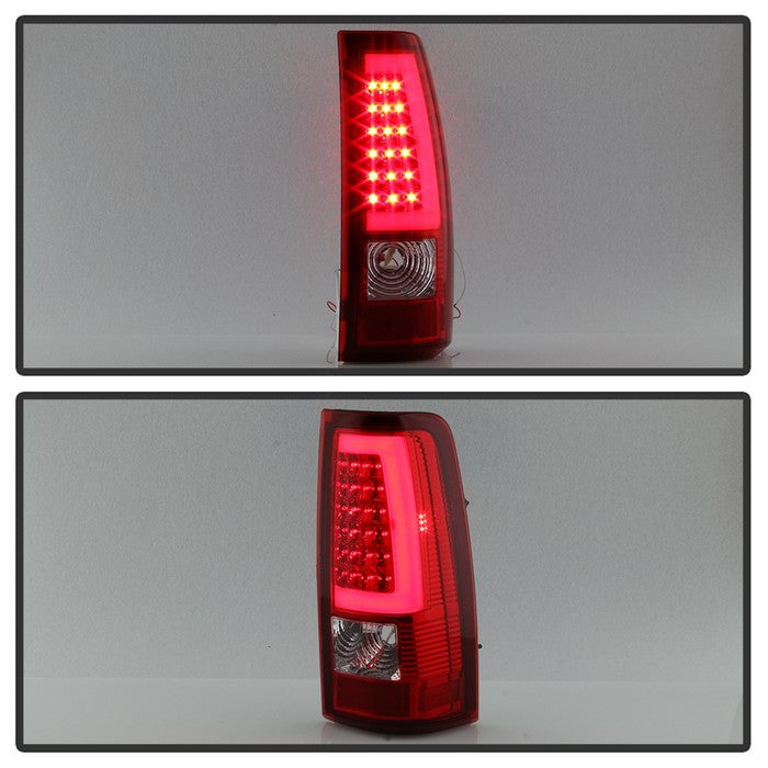 SPYDER xTune Chevy Silverado 1500/2500/3500 99-02 / Version 3 Tail Lights Red Clear ALT-ON-CS99V3-LBLED-RC 9038792