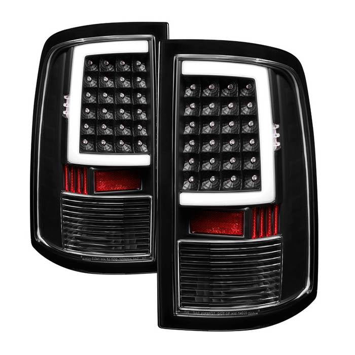 SPYDER xTune 09-18 Dodge Ram 1500 (Incandescent Model) LED Tail Lights - Blk (ALT-ON-DR09-LBLED-BK) 5082206