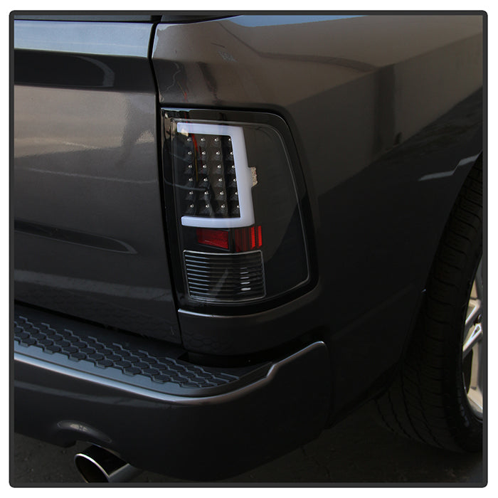 SPYDER xTune 09-18 Dodge Ram 1500 (Incandescent Model) LED Tail Lights - Blk (ALT-ON-DR09-LBLED-BK) 5082206