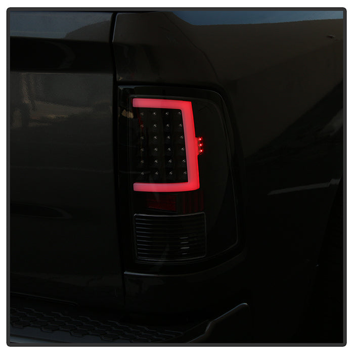 SPYDER xTune 09-18 Dodge Ram 1500 (Incandescent Model) LED Tail Lights - Blk (ALT-ON-DR09-LBLED-BK) 5082206