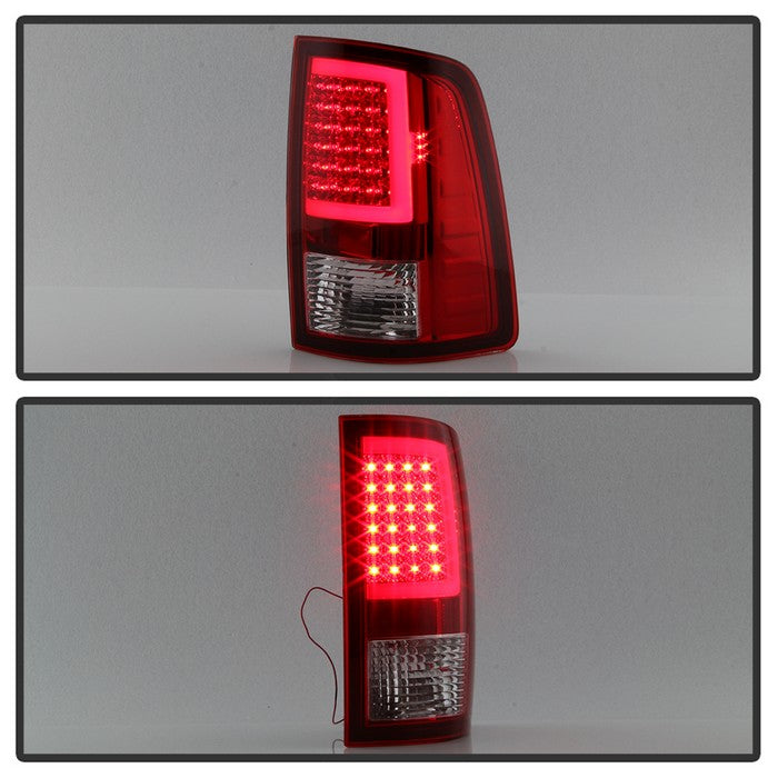 SPYDER xTune Dodge Ram 1500 09-16 LED Tail Lights Incandescent Model Only - Red Clear ALT-ON-DR09-LBLED-RC 5082213