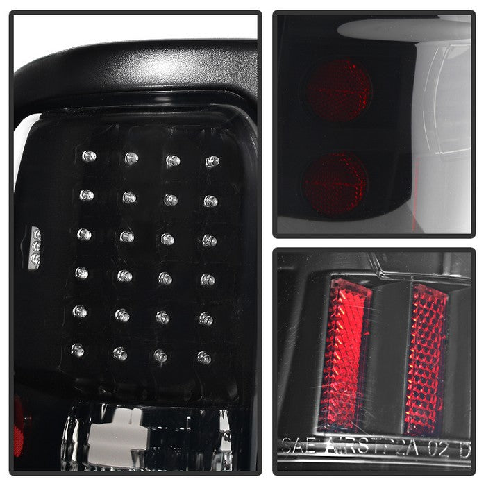 SPYDER Xtune Dodge Ram 1500 94-01 / Ram 2500/3500 94-02 LED Tail Lights Black Smoke ALT-ON-DRAM94-LED-BSM 5081155