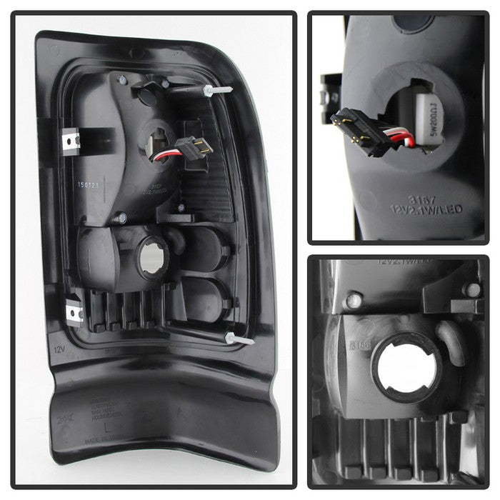 SPYDER Xtune Dodge Ram 1500 94-01 / Ram 2500/3500 94-02 LED Tail Lights Black Smoke ALT-ON-DRAM94-LED-BSM 5081155