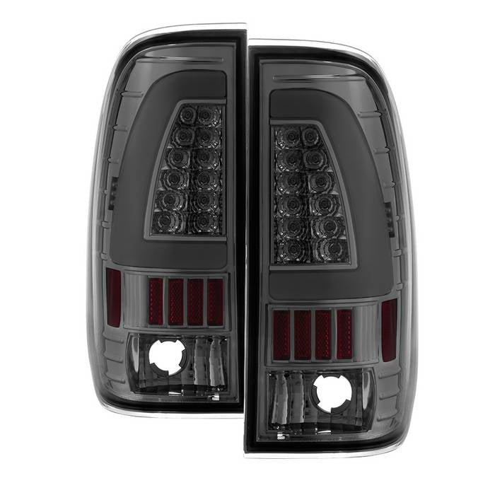 SPYDER xTune Ford F150 Styleside 97-03 Light Bar LED Tail Lights - Smoke ALT-ON-FF15097-LBLED-SM 5082107