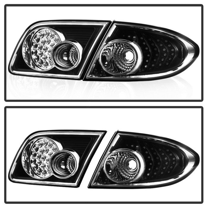 SPYDER xTune Mazda 6 03-08 4/5DR (Not Fit Wagon) LED Tail Lights - Black (ALT-ON-M603-LED-BK) 5013101