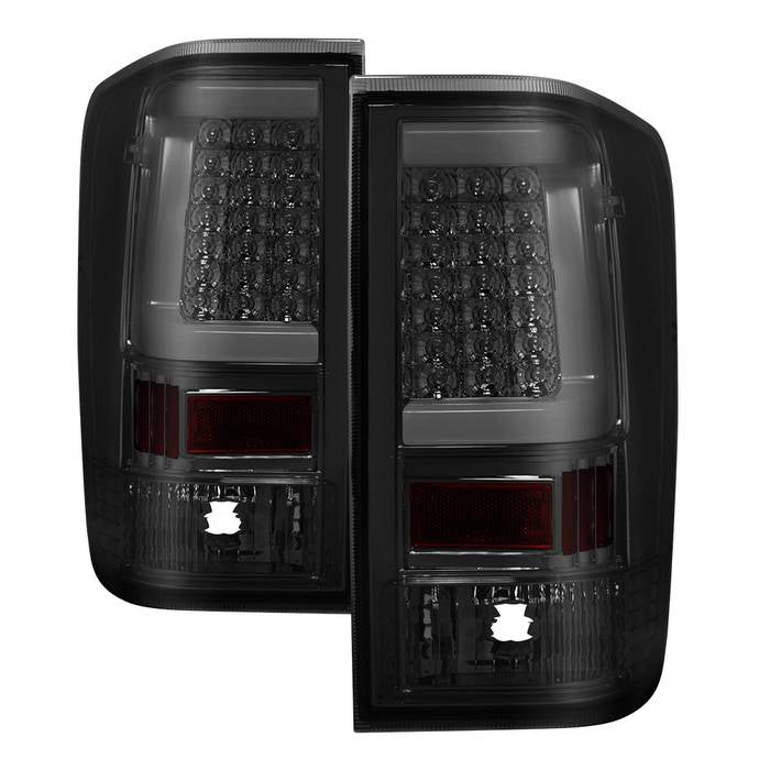 SPYDER xTune 04-15 Nissan Titan Light Bar LED Tail Lights - Smoke (ALT-ON-NTI04-LBLED-SM) 9038549