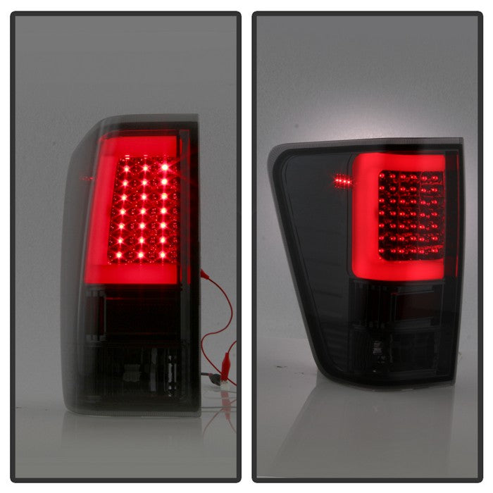 SPYDER xTune 04-15 Nissan Titan Light Bar LED Tail Lights - Smoke (ALT-ON-NTI04-LBLED-SM) 9038549