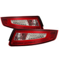 SPYDER xTune Porsche 911 997 05-08 Light Bar LED Tail Lights - Red Clear ALT-ON-P99705V2-LBLED-RC 9038631