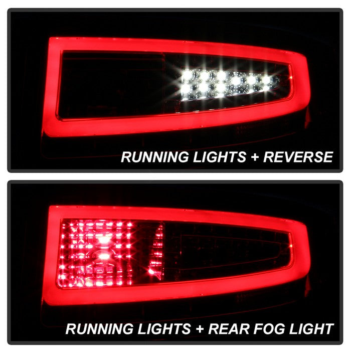 SPYDER xTune Porsche 911 997 05-08 Light Bar LED Tail Lights - Red Clear ALT-ON-P99705V2-LBLED-RC 9038631