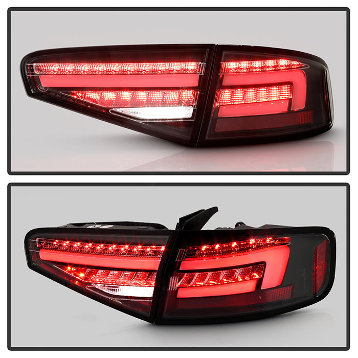SPYDER 13-16 Audi A4 4DR LED Tail Lights LED Clear Reverse Lights - Black ALT-YD-AA413-SEQ-BK 5087171