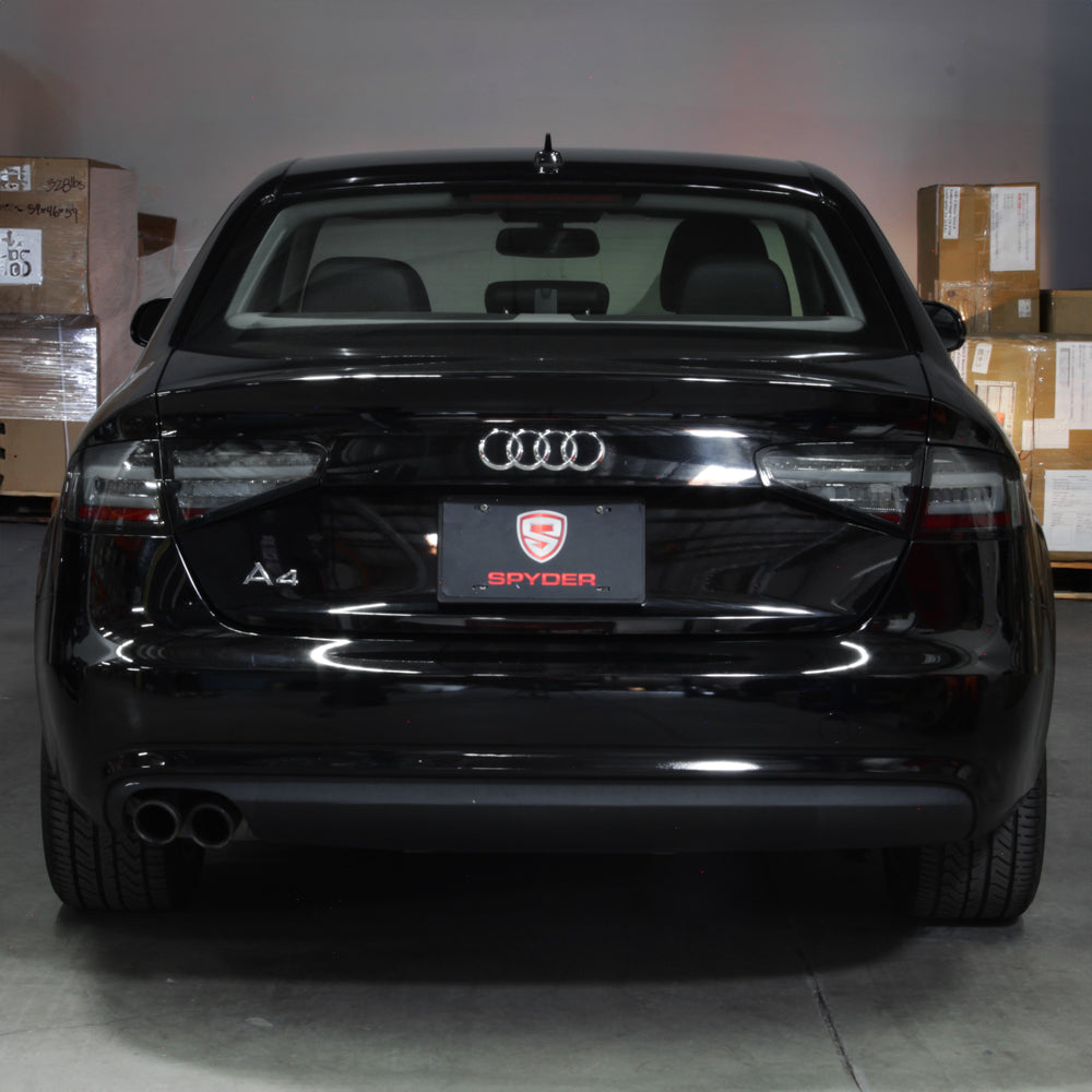 SPYDER 13-16 Audi A4 4DR LED Tail Lights LED Clear Reverse Lights - Black ALT-YD-AA413-SEQ-BK 5087171
