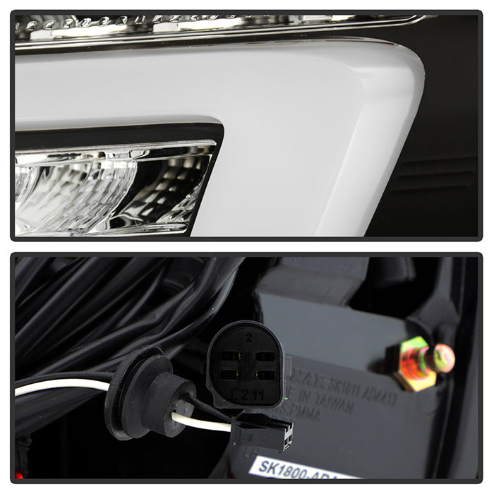 SPYDER 13-16 Audi A4 4DR LED Tail Lights LED Clear Reverse Lights - Black ALT-YD-AA413-SEQ-BK 5087171