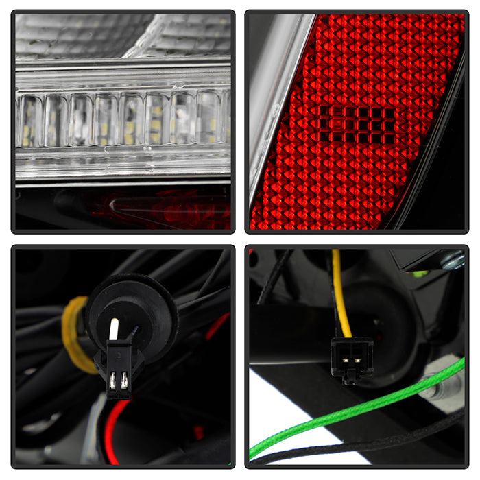 SPYDER 13-16 Audi A4 4DR LED Tail Lights LED Clear Reverse Lights - Black ALT-YD-AA413-SEQ-BK 5087171