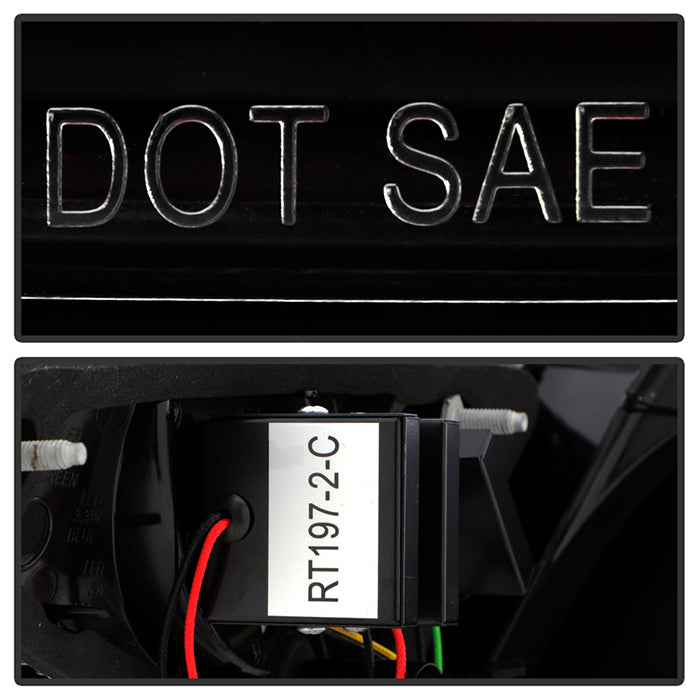 SPYDER 13-16 Audi A4 4DR LED Tail Lights LED Clear Reverse Lights - Black ALT-YD-AA413-SEQ-BK 5087171