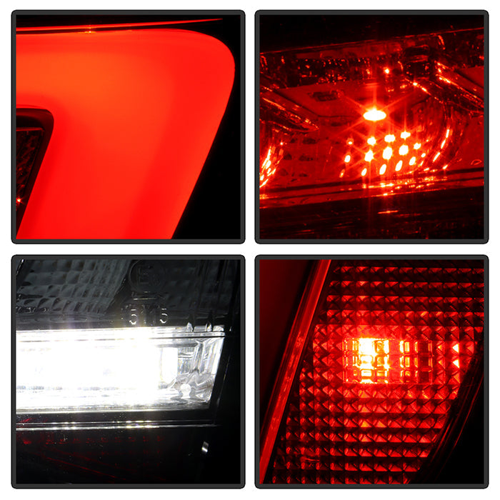 SPYDER 13-16 Audi A4 4DR LED Tail Lights LED Clear Reverse Lights - Black ALT-YD-AA413-SEQ-BK 5087171