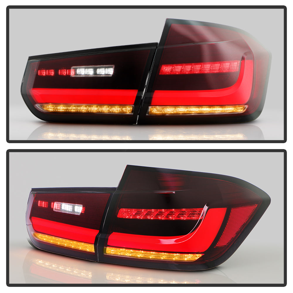 SPYDER 11-17 BMW 5 Series F10 F18 M5  Sequential Turn Signal LED Tail Light - BK ALT-YD-BMWF1011-BK 5088512