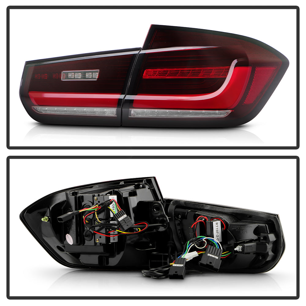 SPYDER 11-17 BMW 5 Series F10 F18 M5  Sequential Turn Signal LED Tail Light - BK ALT-YD-BMWF1011-BK 5088512