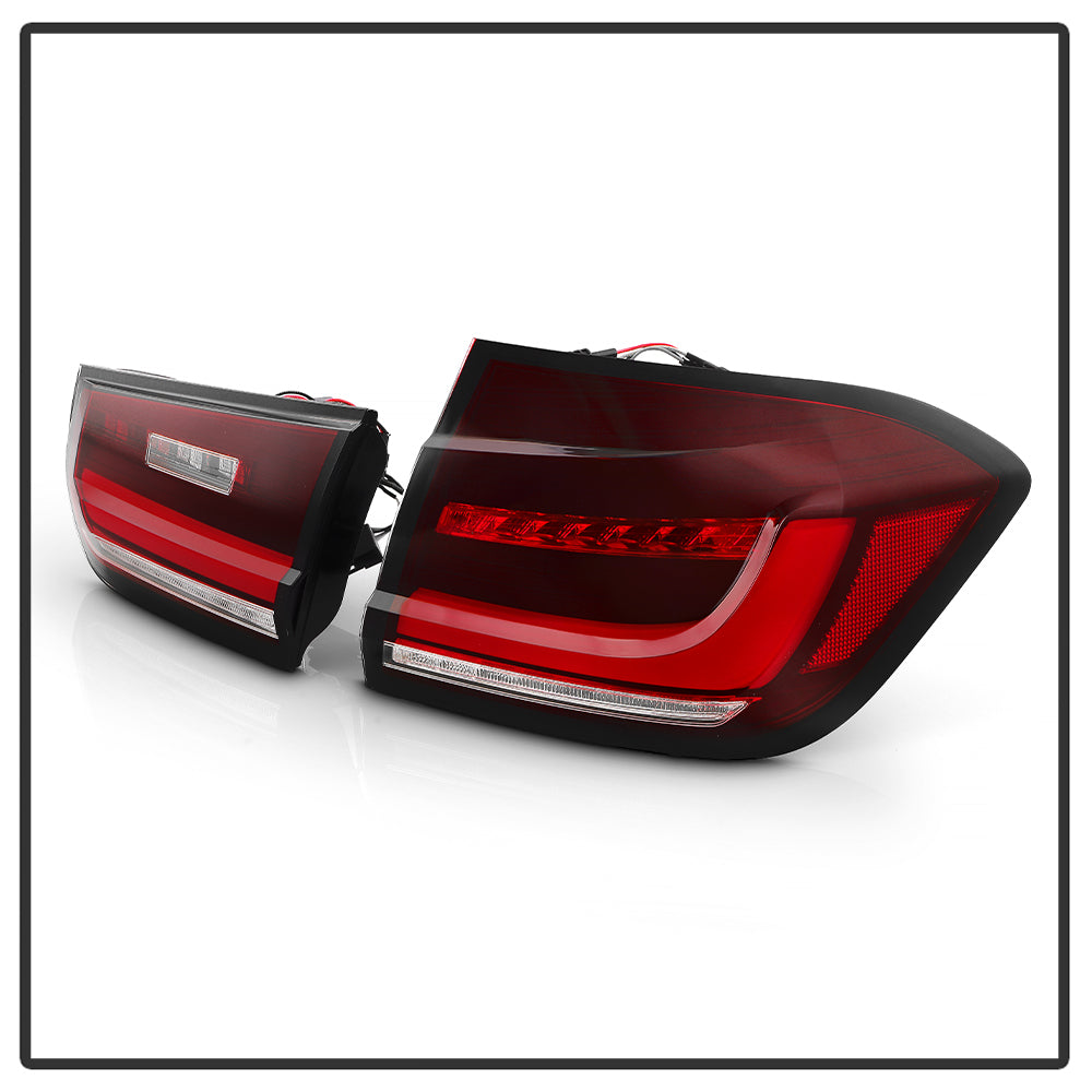 SPYDER 11-17 BMW 5 Series F10 F18 M5  Sequential Turn Signal LED Tail Light - BK ALT-YD-BMWF1011-BK 5088512