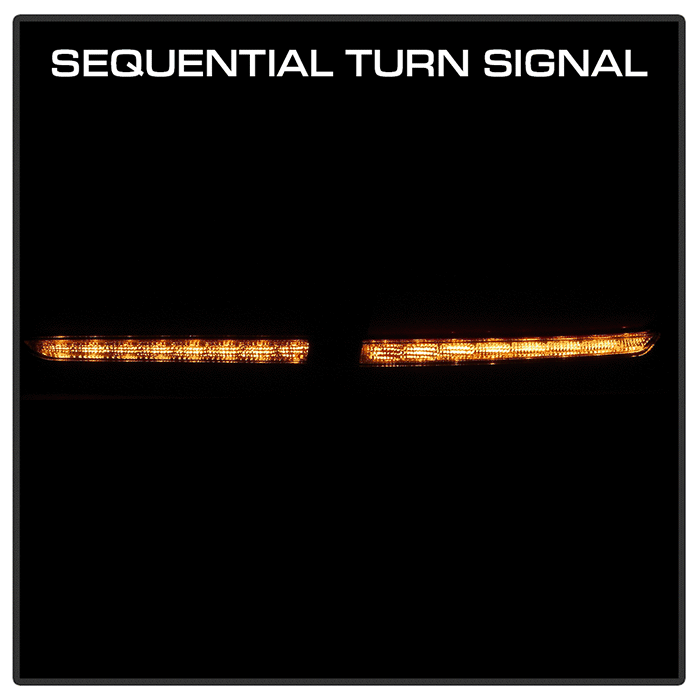 SPYDER 11-17 BMW 5 Series F10 F18 M5  Sequential Turn Signal LED Tail Light - BK ALT-YD-BMWF1011-BK 5088512