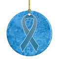 Blue Ribbon for Prostate Cancer Awareness Ceramic Ornament Christmas Tree Hanging Decorations for Home Christmas Holiday, Party, Gift, 3 in, Multicolor