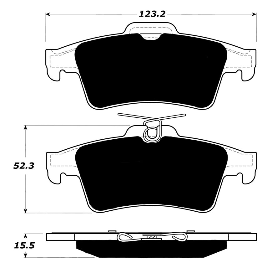 Porterfield Brake Pads for 2018 FORD FOCUS-ELECTRIC