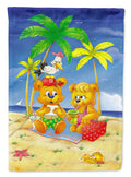 Teddy Bears Picnic on the Beach Garden Flag Mailbox Decorative Yard Banner Outside Patio Artwork for Flower Beds, Garden Size, Multicolor