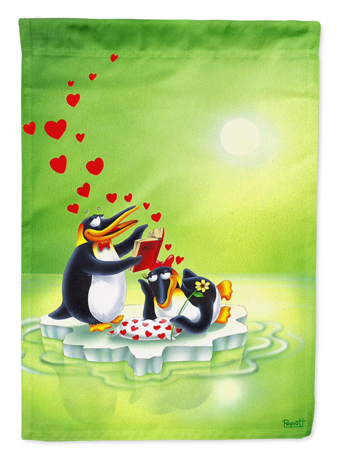 My Love Song Penguins Garden Flag Mailbox Decorative Yard Banner Outside Patio Artwork for Flower Beds, Garden Size, Multicolor