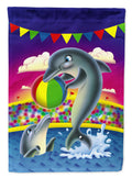 Dolphins performing for the crowds Garden Flag Mailbox Decorative Yard Banner Outside Patio Artwork for Flower Beds, Garden Size, Multicolor