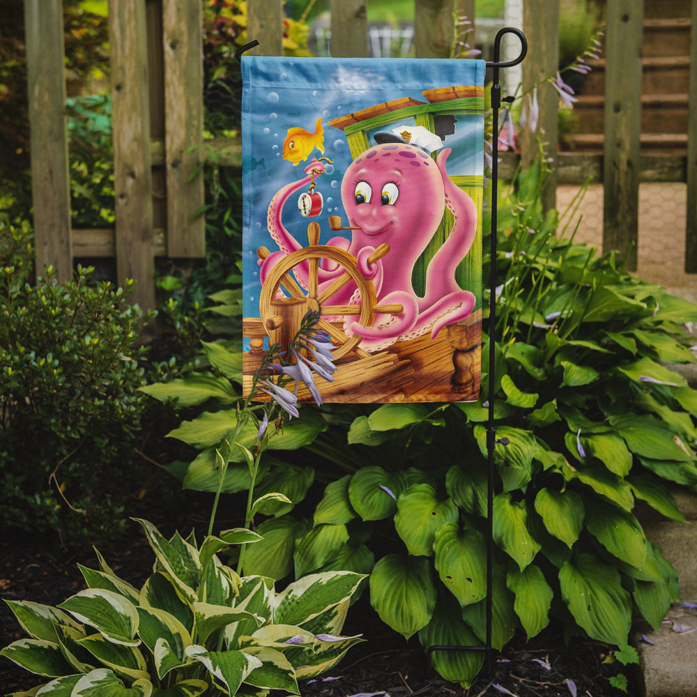 Captain Octopus Garden Flag Mailbox Decorative Yard Banner Outside Patio Artwork for Flower Beds, Garden Size, Multicolor