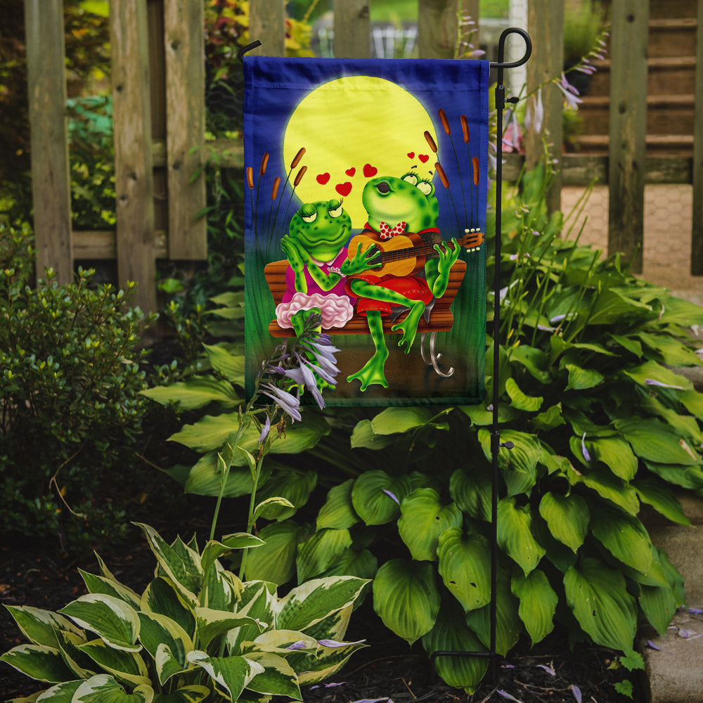 Frog Love Songs Garden Flag Mailbox Decorative Yard Banner Outside Patio Artwork for Flower Beds, Garden Size, Multicolor