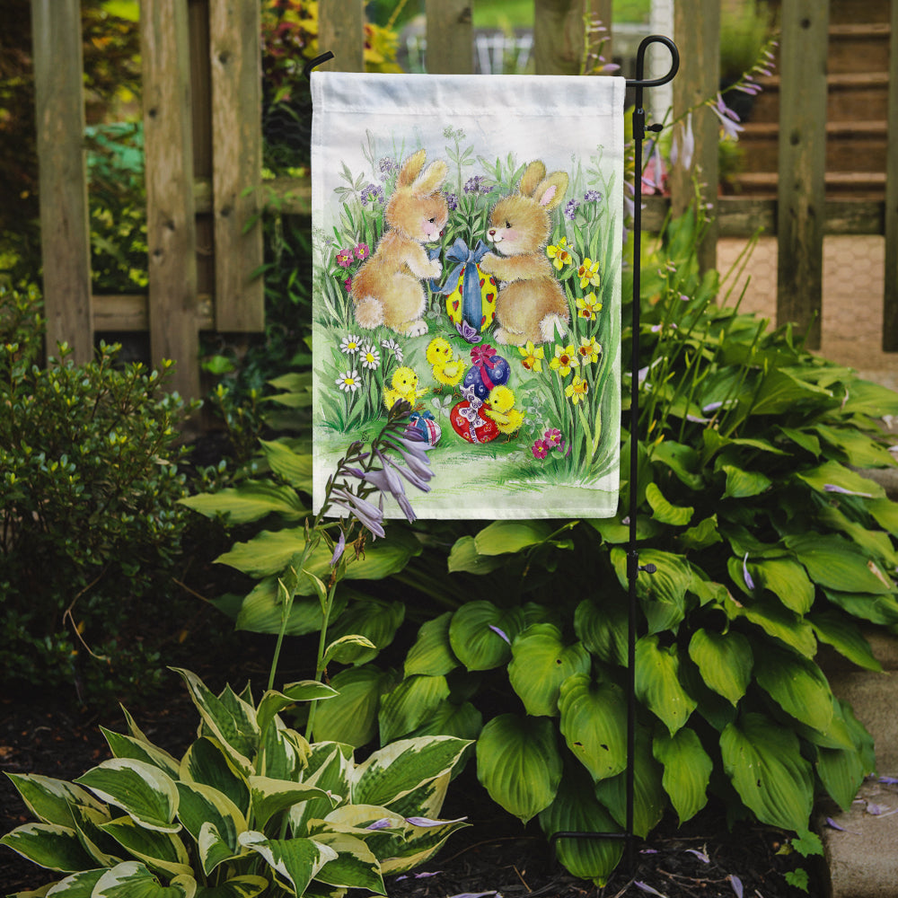 Brown Easter Bunnies with Eggs Garden Flag Mailbox Decorative Yard Banner Outside Patio Artwork for Flower Beds, Garden Size, Multicolor