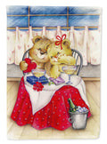 Teddy Bears In Love Valentine's Day Garden Flag Mailbox Decorative Yard Banner Outside Patio Artwork for Flower Beds, Garden Size, Multicolor