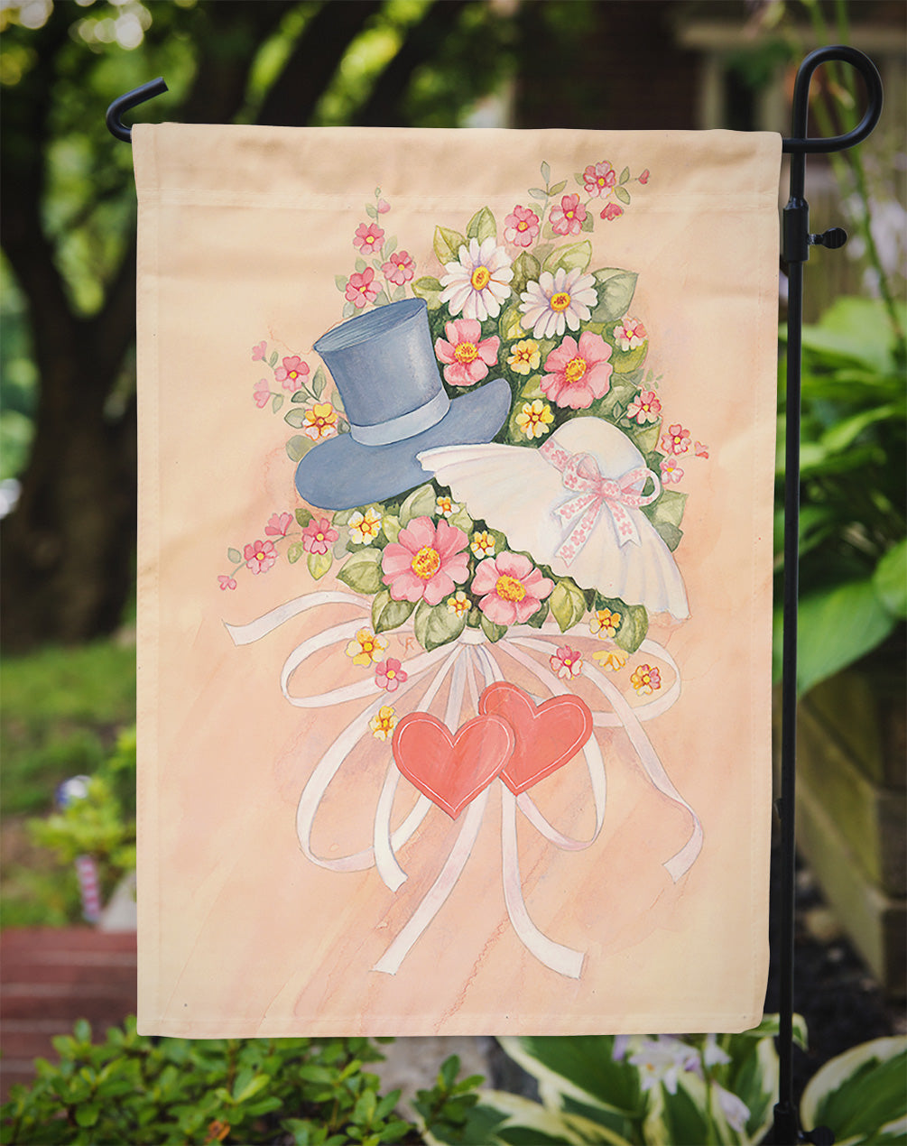 Love Valentine's Day Bouquet Garden Flag Mailbox Decorative Yard Banner Outside Patio Artwork for Flower Beds, Garden Size, Multicolor