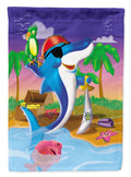 Dolphin Pirate Garden Flag Mailbox Decorative Yard Banner Outside Patio Artwork for Flower Beds, Garden Size, Multicolor