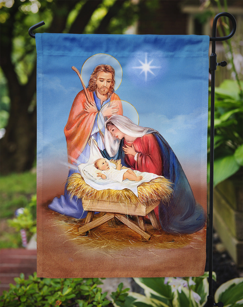Christmas Nativity Garden Flag Mailbox Decorative Yard Banner Outside Patio Artwork for Flower Beds, Garden Size, Multicolor