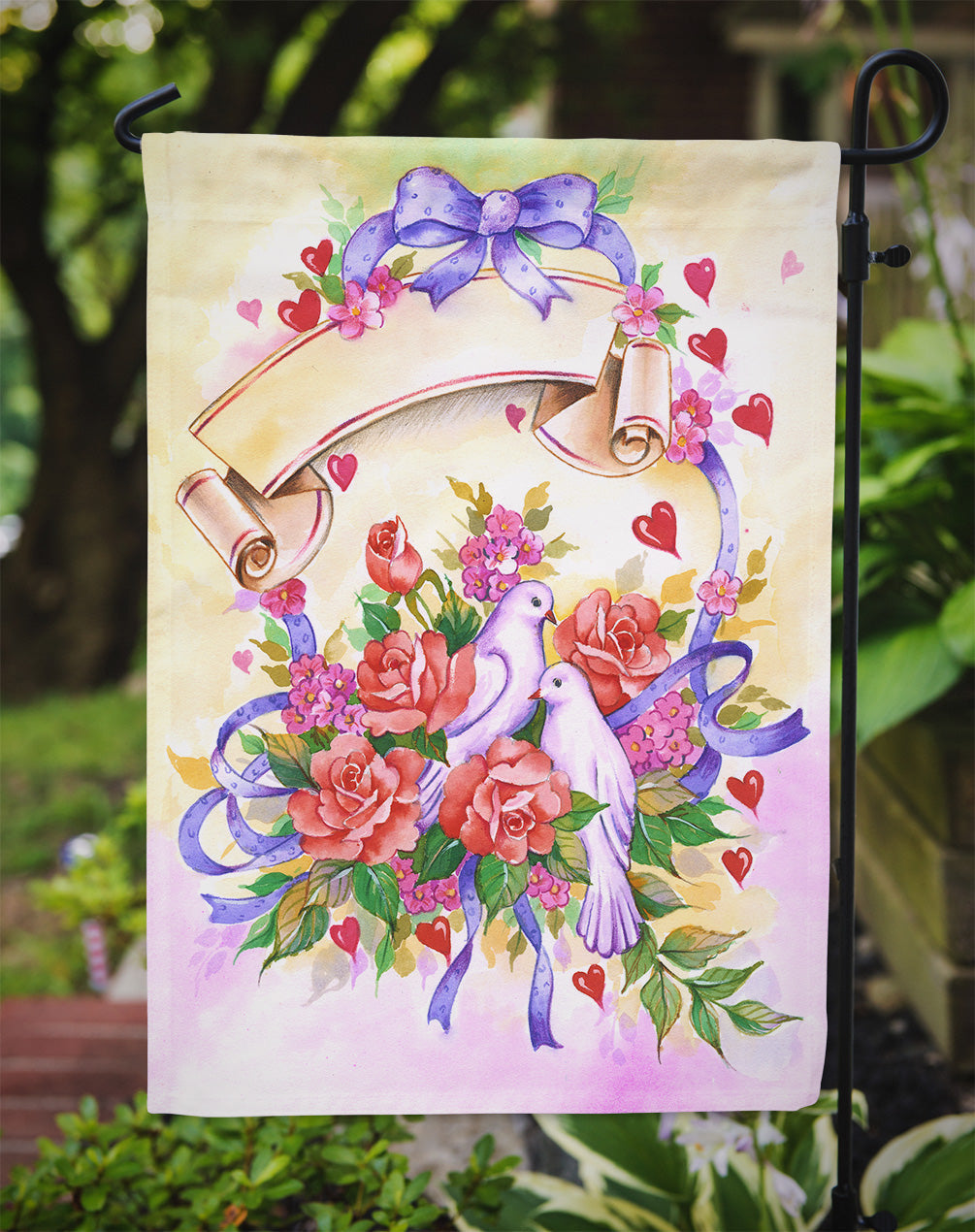 Wedding Bouquet Garden Flag Mailbox Decorative Yard Banner Outside Patio Artwork for Flower Beds, Garden Size, Multicolor
