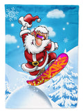 Christmas Santa Claus Snowboarding Garden Flag Mailbox Decorative Yard Banner Outside Patio Artwork for Flower Beds, Garden Size, Multicolor