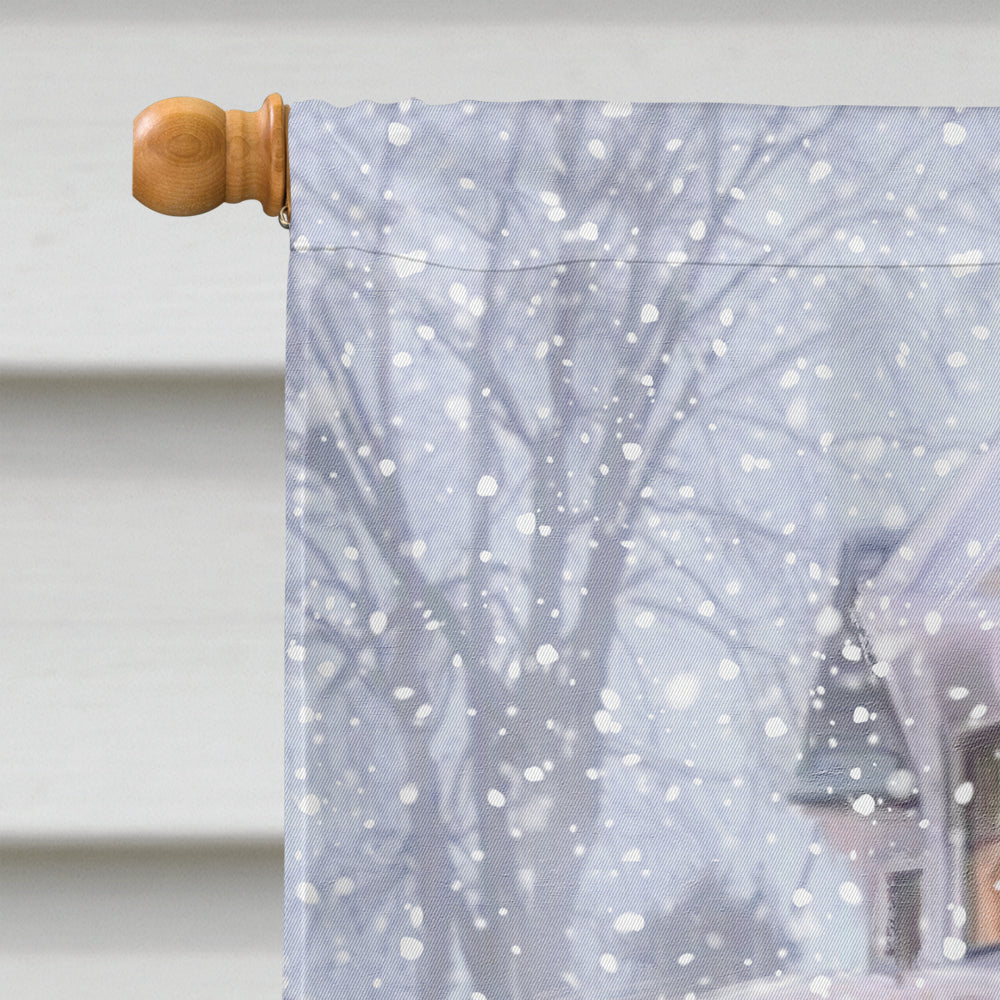 Vintage Farm Truck and Christmas Tree House Flag 28x40 Porch Sleeve Pole Decorative Outside Yard Banner Artwork Wall Hanging, Polyester