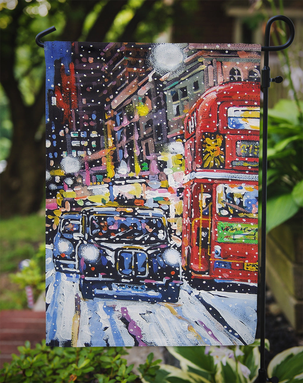 London Snow by Roy Avis Garden Flag Mailbox Decorative Yard Banner Outside Patio Artwork for Flower Beds, Garden Size, Multicolor