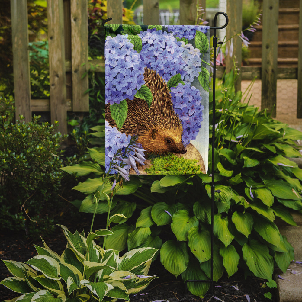 Hedgehog & Hydrangea Garden Flag Mailbox Decorative Yard Banner Outside Patio Artwork for Flower Beds, Garden Size, Multicolor