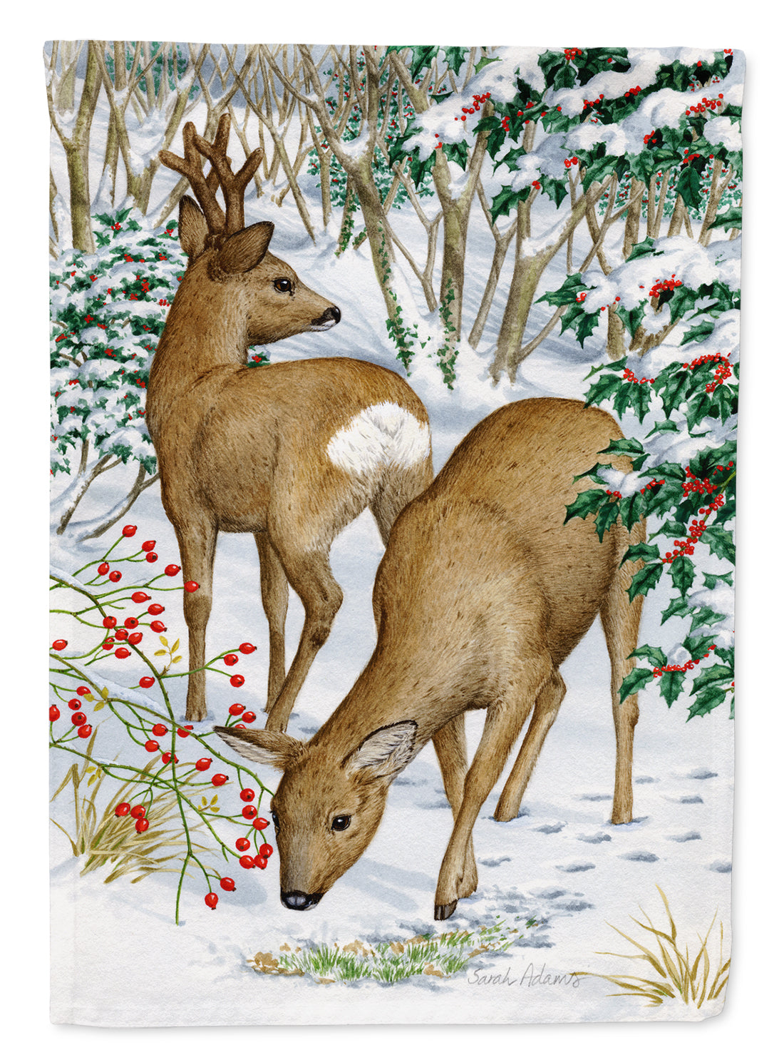 European Roe Deer Western Roe Deer Garden Flag Mailbox Decorative Yard Banner Outside Patio Artwork for Flower Beds, Garden Size, Multicolor