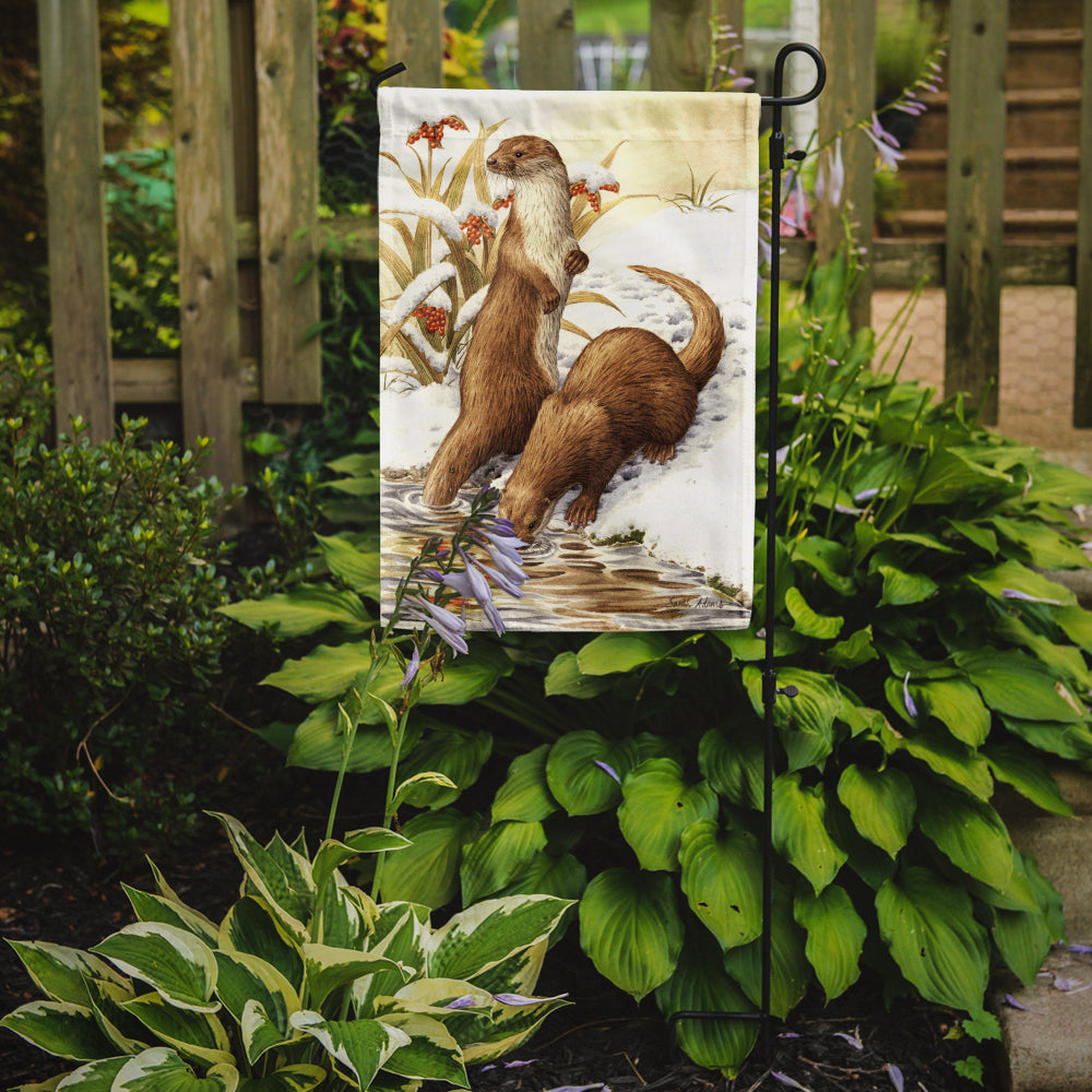 Otters & Gladon Irises Garden Flag Mailbox Decorative Yard Banner Outside Patio Artwork for Flower Beds, Garden Size, Multicolor
