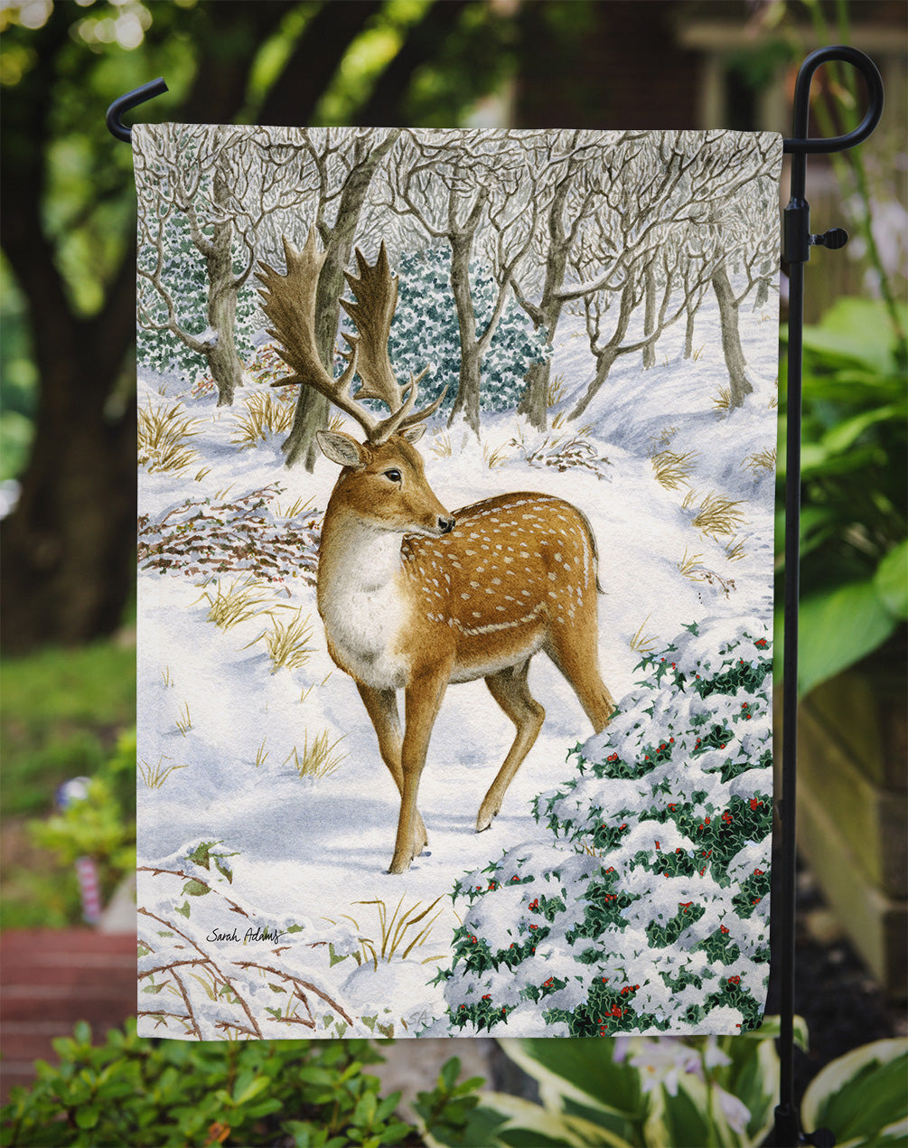 Fallow Buck Deer Garden Flag Mailbox Decorative Yard Banner Outside Patio Artwork for Flower Beds, Garden Size, Multicolor
