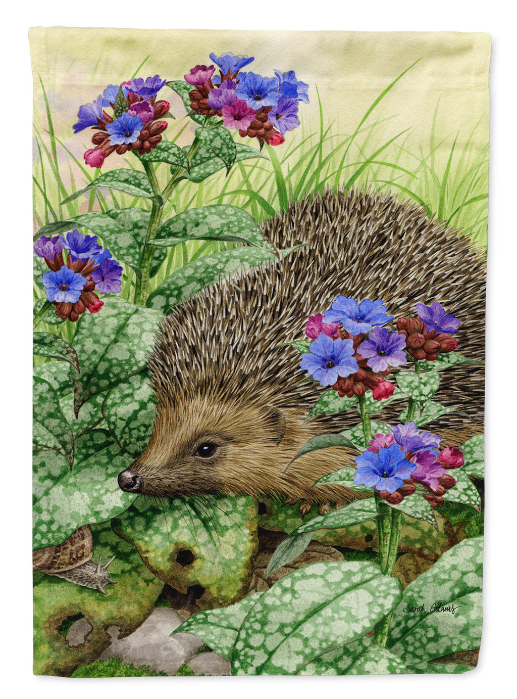 Hedgehog Garden Flag Mailbox Decorative Yard Banner Outside Patio Artwork for Flower Beds, Garden Size, Multicolor