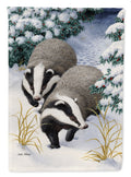 Badgers on the Move Garden Flag Mailbox Decorative Yard Banner Outside Patio Artwork for Flower Beds, Garden Size, Multicolor