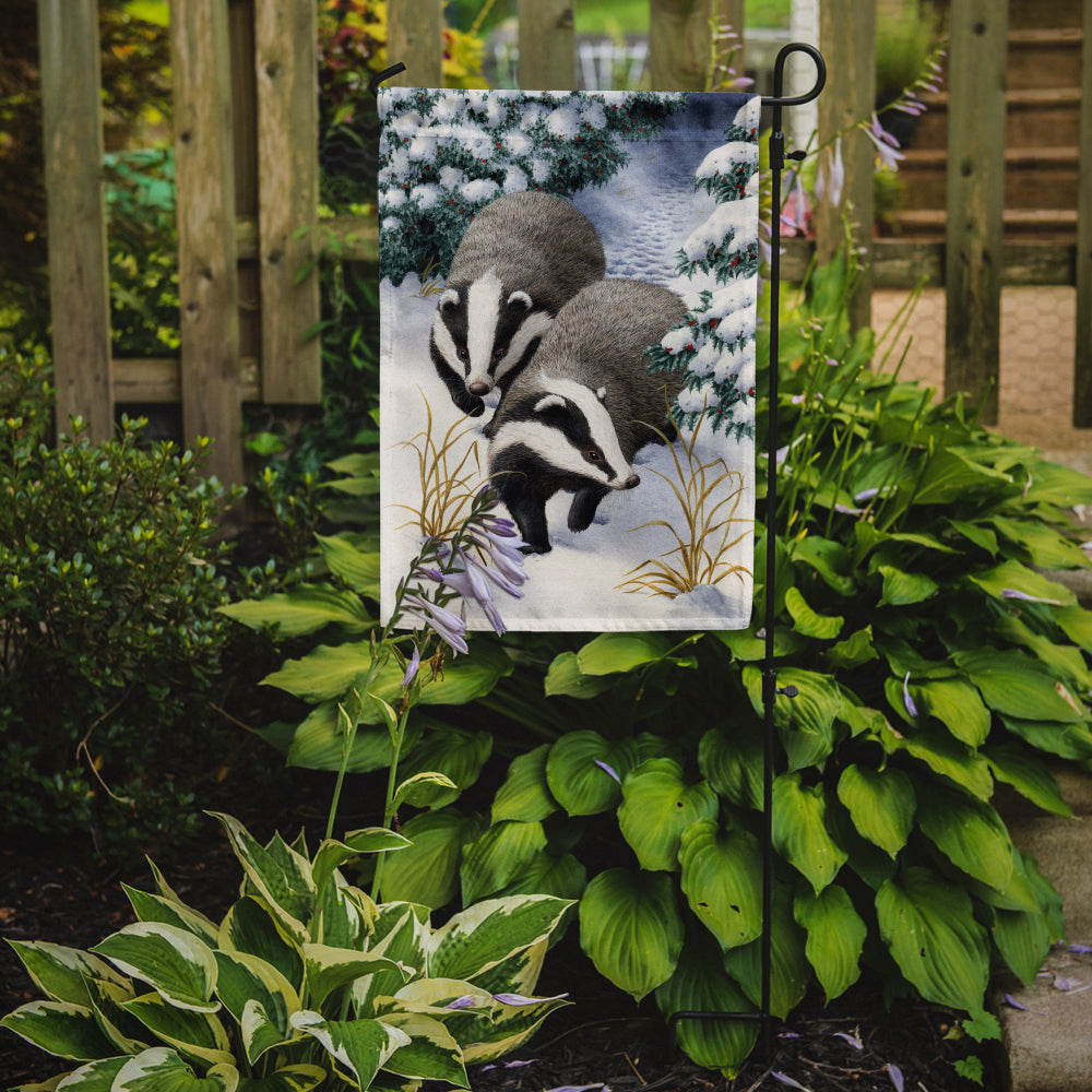 Badgers on the Move Garden Flag Mailbox Decorative Yard Banner Outside Patio Artwork for Flower Beds, Garden Size, Multicolor