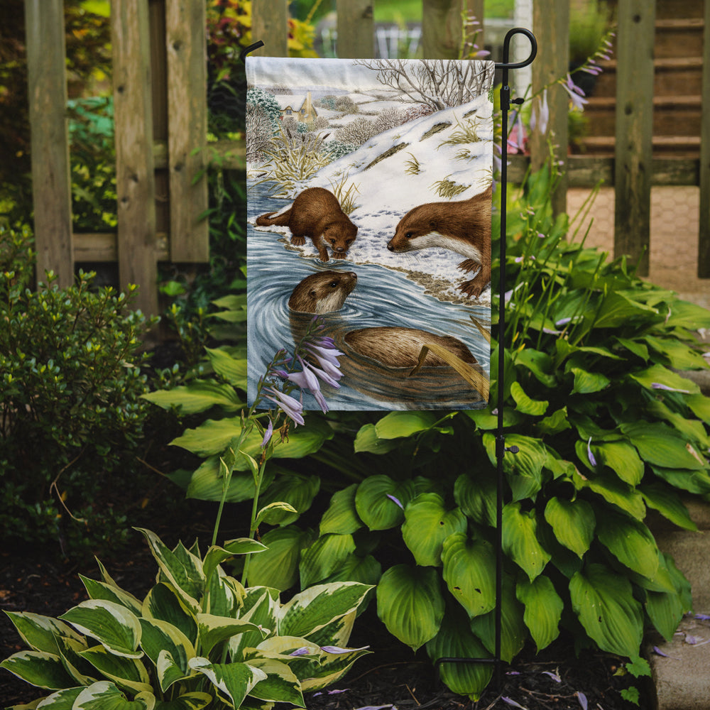 Otter at Play Garden Flag Mailbox Decorative Yard Banner Outside Patio Artwork for Flower Beds, Garden Size, Multicolor